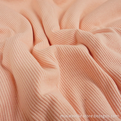 High Quality Poliester Cotton Spandex Rib Fabric